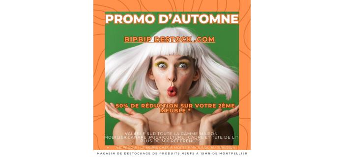 - 50% sur votre 2ème mobilier acheté*  Promo jusqu'au 31 octobre