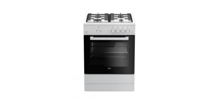 BEKO FSG62010FW Cuisinière GAZ- 60 cm - 73L