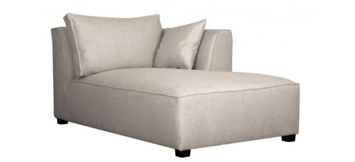 CAN0316 MILIBOO MERIDIENNE ANGLE DROIT BEIGE