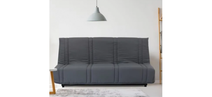 CAN0385 Banquette clic clac 3 places - anthracite - Style contemporain - L 193 x P 92 cm