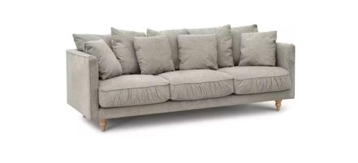 CAN0442 Canape droit fixe 212cm Tissu beige