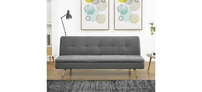 CAN0448 Clic clac - Tissu Gris - L 179 cm
