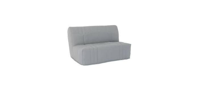 CAN0502 Banquette BZ - Tissu 100% Coton gris clair - Couchage 140x190 cm