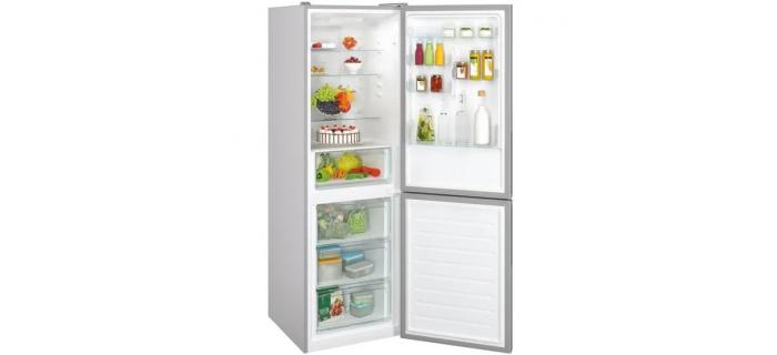 CANDY CCE3T618ES - Réfrigérateur congélateur bas - 341L 185 x 59,5 x 65,8 cm - Argent