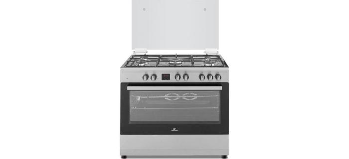 CONTINENTAL EDISON CECP9060IXD Cuisinière piano four multifonctions catalyse 100L L90cm INOX