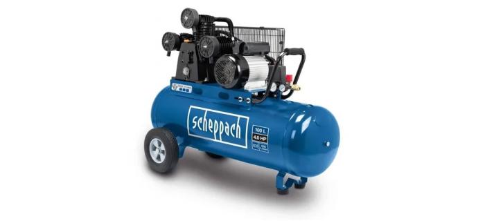 DIV0132 - SCHEPPACH - HC550TC Compresseur de 100 litres 3 Cylindres- 10 bars - 3 CV