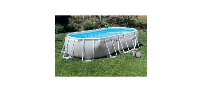 JAR0035 Kit piscine tubulaire 6,10 x 3,05 x1,22m INTEX prism frame - Ovale