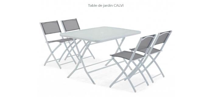 Table pliante rectangulaire 152cm (beige) / 4-6 personnes