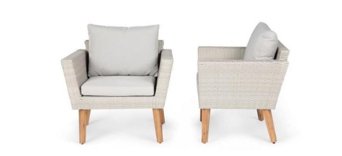JAR0293 LOT de 2 FAUTEUILS DE JARDIN