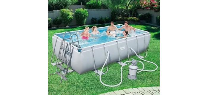 JAR0320 BESTWAY Piscine hors sol rectangle Power Steel 404 x 201 x 100 cm
