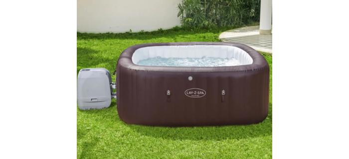 JAR0322 Spa gonflable Bestway Lay-Z-Spa Maldives carré 5 à 7 places Hydrojet Pro