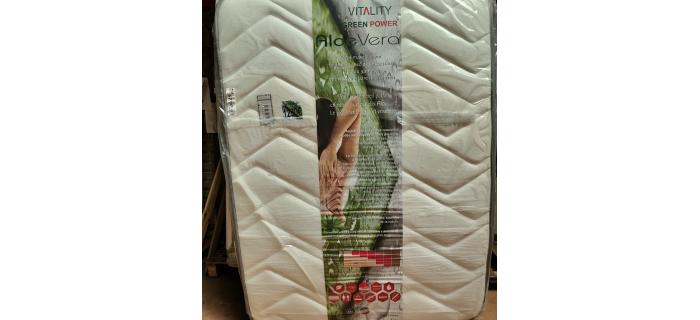 LIT0425 Matelas Mousse 140x190cm VITALITY Aloe Vera