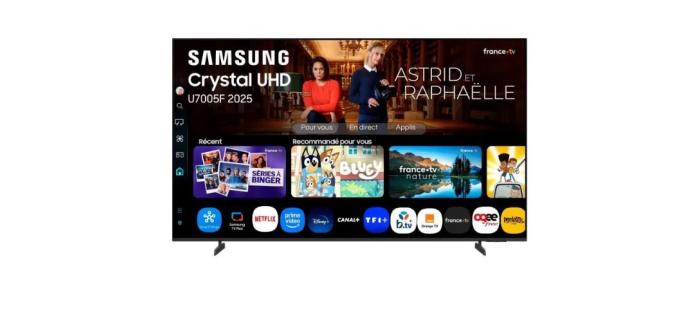 Samsung TU65U7005F - TV LED 65" (165 cm) - 4K UHD 3840x2160 - HDR10+ - Smart TV - Gaming Hub - WiFi