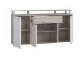 MEU0561  Buffet 4 portes 1 tiroir chene cendre Blanc – GULADA  Métal - L 169 .jpg