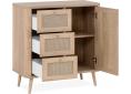 MEU0583 Commode 3 tiroirs   1 porte-Décor Cannage.jpg
