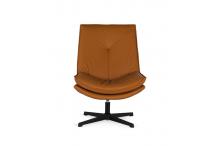 0-1982 - Fauteuil pivotant en cuir synthétique Camel