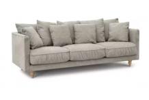 CAN0442 Canape droit fixe 212cm Tissu beige