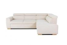 CAN0465- Canapé d'angle convertible réversible - 4/5 places - KELIO - Velours côtelé beige - 245 x 184 x 77/87cm