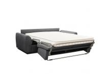 CAN0474 Canapé convertible express 3 places CLAYVE tissu anthracite matelas 13 cm