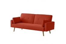 CAN0475 Canapé convertible 3 places en tissu - Rouille