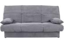 CAN0481 Banquette clic-clac 3 places - Tissu en velours côtelé - Anthracite - L 190cm