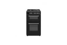 Cuisinière gaz - CONTINENTAL EDISON - CECDF6060IBD - Double fours - 4 feux - noir - L60 xP60 x H90 cm