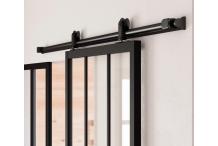 DIV0136 Rail coulissant Loft2 noir, pour porte de largeur 93 cm maximum, Artens