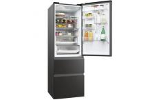 HAIER HTW5618ENPT Réfrigérateur Combiné - 360 L - 185 x 59,5 x 66,7 cm - Noir