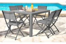 JAR0295 Table de jardin extensible en aluminium