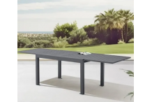 JAR0309 Table de jardin extensible rectangulaire 6 à 10 personnes - Structure aluminium - L 135-270 x P 90