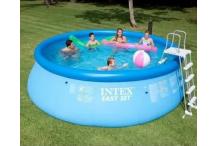 Kit Piscine hors sol autoportante INTEX - Easy Set™ - 457 x 122 cm (Pompe, bâche, tapis de sol, échelle
