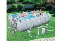 JAR0320 BESTWAY Piscine hors sol rectangle Power Steel 404 x 201 x 100 cm