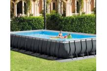 JAR0325 Kit Piscine hors sol tubulaire INTEX - Ultra XTR - 975 x 488 x 132 cm- Rectangulaire (Filtre à sable + accessoires)