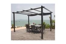 JAR0330 Pergola en aluminium - Gris - 4 x 3 m
