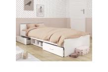 LIT0173 PARISOT ZODIAC Lit enfant blanc mat - L 90 x P 200 cm