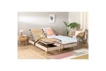 LIT0458 Ensemble relaxation matelas + sommiers électriques 2x80x200cm – Mousse - Ferme