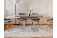 MEU0305 Table à manger à rallonge - Style contemporain  L 120-200 x P 80