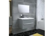 MEU0421 meuble de salle de bain simple vasque avec miroir L 80cm
