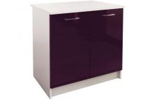 LIQUIDATION MEU0515 Meuble bas de cuisine 2 Portes, Aubergine