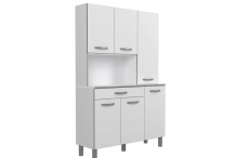 MEU0556 Buffet de 120 cm - 1 Tiroir et 6 Portes - L 120 x P 40 x H 185 cm