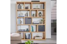 MEU0587 Bibliothèque 5 niveaux L150 cm Chêne