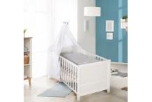 PUE0042 Lit Bébé Évolutif 70x140 - ROBA - Réglable en Hauteur - 3 Barreaux Amovibles