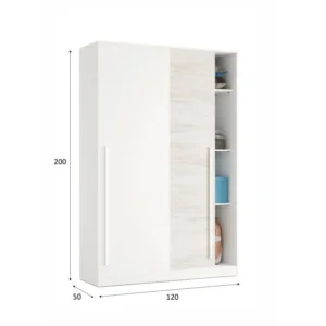 MEU0570 Armoire 2 Portes coulissantes - H200 x L120x P50 cm – Image 3