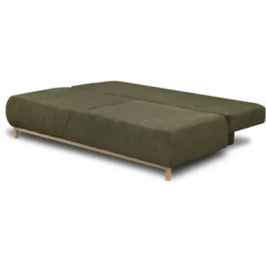 CAN0491 Canapé convertible - 3 places - Velours côtelé vert kaki - Coffre de rangement - L 192 x H 84 x P 93 cm – Image 3